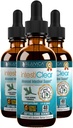 Rejuvica Health InstentiClear - Advanced Intestinal Cleanse Support for Humans - All-Herbal Liquid Formula pre rýchlu absorpciu - Bonus Podpora pečene - Wormwood, Black Walnut, Ginger a ďalšie