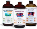 LIKVIDNÝ HEALTH Svaly, kosti a kĺby Tekutý vitamín Bundle s denným Multi Minerál, Optimálny Joint Tekutý Glukozamín, a kalcium a horčík doplnky - Bone & Joint Health, Vegan, non-GMO