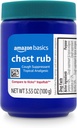 Amazon Basics Chest Rub Kašeľ Potláčateľ a Topical Analgic Masť, 3.53 Ounce