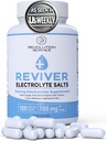 REVIVER Superior Absorption Electrolyte Pills - Salt Tablets for Runners & Fasting Electrolytes Supplement, Sugar-Free Salt Pills for Hydration, Cramp Defense, Keto Support 120, Electrolyte Capsules
