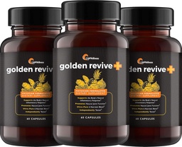 UpWellness Golden Revive + Spoločná podpora doplnok Predstavujeme kurkuma s čierne korenie, Quercetin, a horčík- Turmerica Boswellia doplnok - 6 Aktívne zložky - 60 kapsúl, 3 balenia