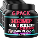 6PACK Healthergize Hemp Cream-Natural Premium Quality-Fully Body Relief Instant Results-Hemp Oil Infunded-Lavander, Aloe, Turmerica, Aches, Muscle, Joints, Muscles, Back, Kolená, Neck-Made v USA...