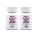 SDA LABORATÓRIA Meclizine 25mg Žuvacie tablety, Antiemetická, Malinová príchuť, pohybová choroba a vertigo Relief for Nauzea, závraty, vracanie, prenosná cestovná pomoc (2 fľaše po 100)