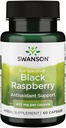 Swanson Black Malinová - Bylinné doplnky podporujúce celkovú Wellness podporu - prírodný zdroj flavonoidy a vitamínu C - (60 kapsúl, 425mg Každý)
