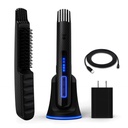 Brada bojové uhlík X - Vyhrievané bradavice kefka + brada rovnica pre mužov - bezdrôtové bradavice kefka a rovnanie Comb - nabíjateľné, 3 nastavenia tepla, Micro-Fibre ochranné rukávy zahrnuté