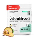 ColonBroom Psyllium Husk prášok s Stevia (Tropical Fruits) - Colon očistiť pre Bloating Relief & Gut zdravie - Colon Broom Fiber Powder Drink - Vegan Fiber Powder Stevia Supplement, 50 Služieb