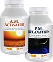 ANDREW LESSMAN A.M. Aktivátor a P.M. Relaxačná súprava - 30 kapsúl každého - A.M. Aktivátor podporuje energiu a metabolizmus tukov, zatiaľ čo P.M. Relaxácia podporuje odpočinok nočného spánku