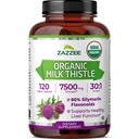 Zazzee USDA Organic Milk Thitle 30:1 Extract, 80% Silymarin, 120 Vegan Kapsule, 4 mesiace Supply, Certified Kosher, High Potency Liver & Antioxidant Support, Silybum Marianum, Non-GMO, Made in the USA