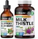 BIO KRAUTER Slippery Elm Tinture 4 Fl. Oz. & Milk Thitle 250 Kapsule