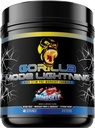 Gorilla Mode Lightning Pre-Workout - Extreme Energy · Laser Focus · Výkonné čerpadlá · Peak Performance - 550mg kofeínu, 13500mg L-Tyrosine, Alpha-GPC