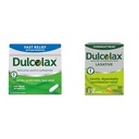 Dulcolax Fast Relief Medikovaný Laxatíva Rýchla úľava, Len Rektálne použitie, Bisakodyl, 10 mg & Prenocovanie Relief Laxative for Gentle Cconcase Relief, Bisakodyl 5 mg tablety, 50 Počet