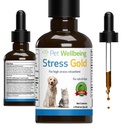 Pet Wellbeing Stres Gold pre mačky - Vet-formulované situačné Feline podpora stresu - Fast-Acting Vet Návštevy, Cestovanie,grooming - Cat-Safe Holistical Herbal Blend - Liquid Support 2 oz (59ml)