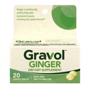 Tablety Gravol Ginger na žalúdočné ťažkosti a nevoľnosť, 20 ct