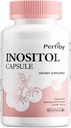 Inozitol Supplement, Myo-Inozitol & D-Chiro Kapsule s folátom, vitamínom D, Regulujte mentálny cyklus a podporu ovária - 120 gróf, 60-dňová dodávka