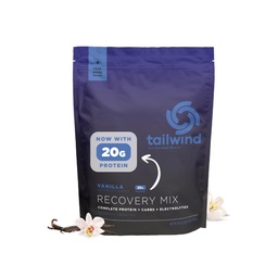 Tailwind Nutrition Recovery Mix, 20 Grams Kompletný proteín, Sacharidy, a Electrolytes Powder Drink Mix pre Post-Workout, bez lepku, sóje, a Dairy, Vegan, 20 Servings, Vanilla