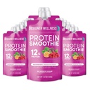 Designer Wellness Protein Smoothie, Real Fruit, 12g Protein, Low Carb, Zero Pridané cukor, Gluten-free, Non-GMO, Žiadne umelé farby alebo príchute, Malinová vášeň Ovocie, 12 Počet