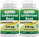 Najlepšie Naturals Goldenseal Root 570 mg (Non-GMO) 100 kapsúl (100 Počet (Pack of 2))