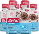 SlimFast Replacement Shake, Original Creamy Milk Chocolate, 10g Ready to Drink Protein, 11 Fl. Oz fľaša, 4 Počet (Packaging May Vary)