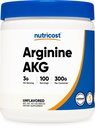 Nutricost Arginin AKG Powder 300 Grams (AAKG) - 3G Per Serving & 100 Servings - Pure Arginine Alpha Ketoglutarate