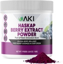 AKI Haskap Berry extrakt prášok - bohaté na antioxidanty, vitamíny-C a polyfenoly - extrahovaný z kvality sušených bobuľovín - bez pridaných umelých príchutí a sfarbenia - Boosts energetická hladina (5.30Oz/150g)