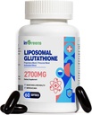 2700 MG Lipozomálne Glutatión Supplement, Max Absorbtion, Active Form L Glutatión reduktáza (GSH) s kyselinou hyalurónovou, Resveratrol, Výkonný antioxidant, Zdravie Starnutie, 60 Softgels