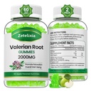 2 balenie Organic Valerian Root Gummies, bylinné doplnky pre relaxáciu a podporu nálady, spánkové Gummy bez melatonínu pre dospelých, Vegan, non-GMO, Apple Flavor, 120 gróf
