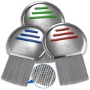 Lice Comb - (Pack of 3) Liečba vši, ktorá je individuálne balené Professional nerezová oceľ Louse a Nit Combs odstraňuje vajcia s okrúhlymi tipy pre Comfort