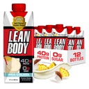 Pina Colada Protein Shake, 40g Protein, Wheey Blend, 0 Cukor, bezlepok, 22 Vitamíny a minerály, 17 Fl Oz (Stock of 12)