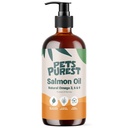 Domáce zvieratá Čistý lososový olej pre psy, mačky, kone, fretky a domáce zvieratá - 32 Fl Oz 100% Pure Premium Food Grade - Natural Omega 3, 6 a 9 Supplement - Podporuje pleť, kožu, kĺb a mozog zdravie