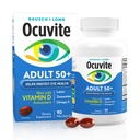 Okuvite 50+ Očné vitamíny a minerálne doplnky, Multivitamín pre videnie a očné zdravie s Omega-3, Zinok, Vitamíny C & E, luteín a zeaxantín, Zinkové doplnky pre ženy a mužov, 90 Softgels