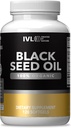 IVL - Organic Black Seed Oil - 120 Softgel Kapsule - (1 000 mg per Serving) - Pure Cold Pressed Nigella Sativa Seed Oil - Omega 3 6 9, Antioxidanty, Thymochinón - Čierny Seed Oil Tekuté Kapsule