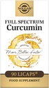 Solgar Full Spectrum Curcumin - 90 LiCaps - Superior Absorbcia - Mozog, Spoločné a imunitné zdravie - Non-GMO, Vegan, Gluten Free, Dairy Free - 90 Servings