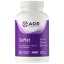 AOR, SeMet, Selenometionín prírodná forma selénium, podporuje normálny rast a vývoj buniek, podporuje imunitu, Minerálne doplnky, 90 kapsúl (90 slúži)