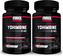 Force Factor Yohimbine doplnok pre mužov, Yohimbe Bark extrakt s superior absorpciou zvýšiť výkon, 6mg Yohimbine Bark pilulky s kľúčovými prírodnými zložkami, 30 gróf (Pack of 2)