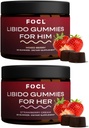 FOCL Žena a muž Libido Booster Intimity Set - 1 mesiac Zásobovanie Libido Gummy pre mužov a ženy s rohatými kozami Weed 