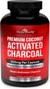 Divine Bounty Organic Activated Charcoal Kapsule - 600mg Coconut Charcoal Pills - 90 Veggie Caps