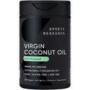 Sports Research® Organic Coconut Oil Capsules 3000MG - Cold Pressed Extra Virgin Coconut Oil with Medium Chain Triglyceridy (MCTs) - Vegan Friendly & Non-GMO Overené - 120 Softgels
