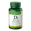 Príroda Bounty Vitamín D3 1000 IU Softgels, Imunitná podpora, Podporuje zdravé kosti, 1 Softgel za deň, bez lepku, 350 Počet