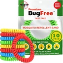 Mosquito Repelent Bracelets (10 balenia) Mosquito Repelent Bracelets pre dospelých a deti - Premium DEET-free Bands - 10 multicolor Bands - Individuálne zabalené