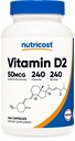 Nutricost Vitamín D2 Supplement (2000 IU) 240 kapsúl - Vegan, Non-GMO, Gluten-Free, Tretia strana testovaný