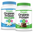 Orgain Organic Vegan Protein Powder + Greens, Vanilla Bean - 21g Plant Based Protein, Gluten Free, Dairy Free, Laktóza, Soy Free, No Cukor Pridané, S železom a prebiotikami pre zdravie Gut - 1.94lb 