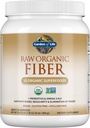 Záhrada života Raw Organic Fiber Powder, 30 Servings, 15 Organic Superfoods, Probiotiká, Omega-3 ALA, 4g Rozpustné Fiber, 5g Nerozpustné pre pravidelnosť, Psyllium Husk zadarmo