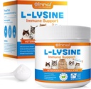 L-lyzín Powder pre mačky, 120g Lysin Powder Podpora Mačky imunitný systém, Dýchacie zdravie & Vizuálna funkcia 