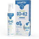 Perorálny sprej vitamín D3 a K2 (60 dávok) - 75 μg, 3000 IU multivitamínový sprej - muškmelónová príchuť - jednoduchá absorpcia perorálny vitamín D tekutý doplnok - podpora zdravia kostí a imunitný sprej pre dospelých
