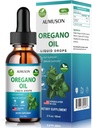 Oregano olej kvapaliny kvapky s Carvatrol, Vitamin E - 6 Mesiac Zásobný olej Oregano kvapky Tinktúra extrakt, Čistenie, Detox, Immune Support, Tráviace Gut Health - Pure Vegan Herbal Oregano Oil 2oz