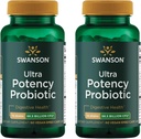 Swanson Ultra Potency Probiotic Digestive Health Immune System Support 66 Billion CFU Prebiotic NutraFlora scFOS 60 DRcaps Veggie Capsules (Caps) (2 balenia)