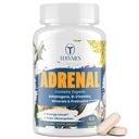 Adrenal Support Adaptogens Herbs Supplements - Cortisol Supplement with Rhodiola Rosea, Ashwagandha, Holy Basil a Eleuthero-Mood and Energy Support for Women & Men-Non-GMO, 60 Vegan Tablets