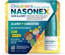Nasonex Detské 24HR Alergický nosový sprej, non-Drowsy, Scent-Free Mist, Alergické symptómy + nosové kongescie, plná sila predpisu, 60 sprejov