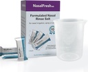 NASALFRESH MD - Saline pakety - Rýchle rozpúšťanie - Jedno použitie - Pred-Meranie - nosové zavlažovanie - Individuálne zabalené (3,75g/1,3oz) - 90 Počet refill pakety - 300mm pohár