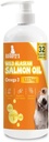 Aljašský lososový olej pre psy a mačky - Omega 3 EPA Rybí olej DHA pre zdravú pleť a kožu, Joint & Bone Support, Alergická úľava, & Zápal Defense - 32oz Všetky prírodné kvapaliny doplnok